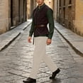 thumbnail image 2 of Yyuenw Men Medieval Renaissance 4Pcs Outfit Shirt Vest Pants Belt Cosplay Costume Theme Halloween Set, 2 of 9