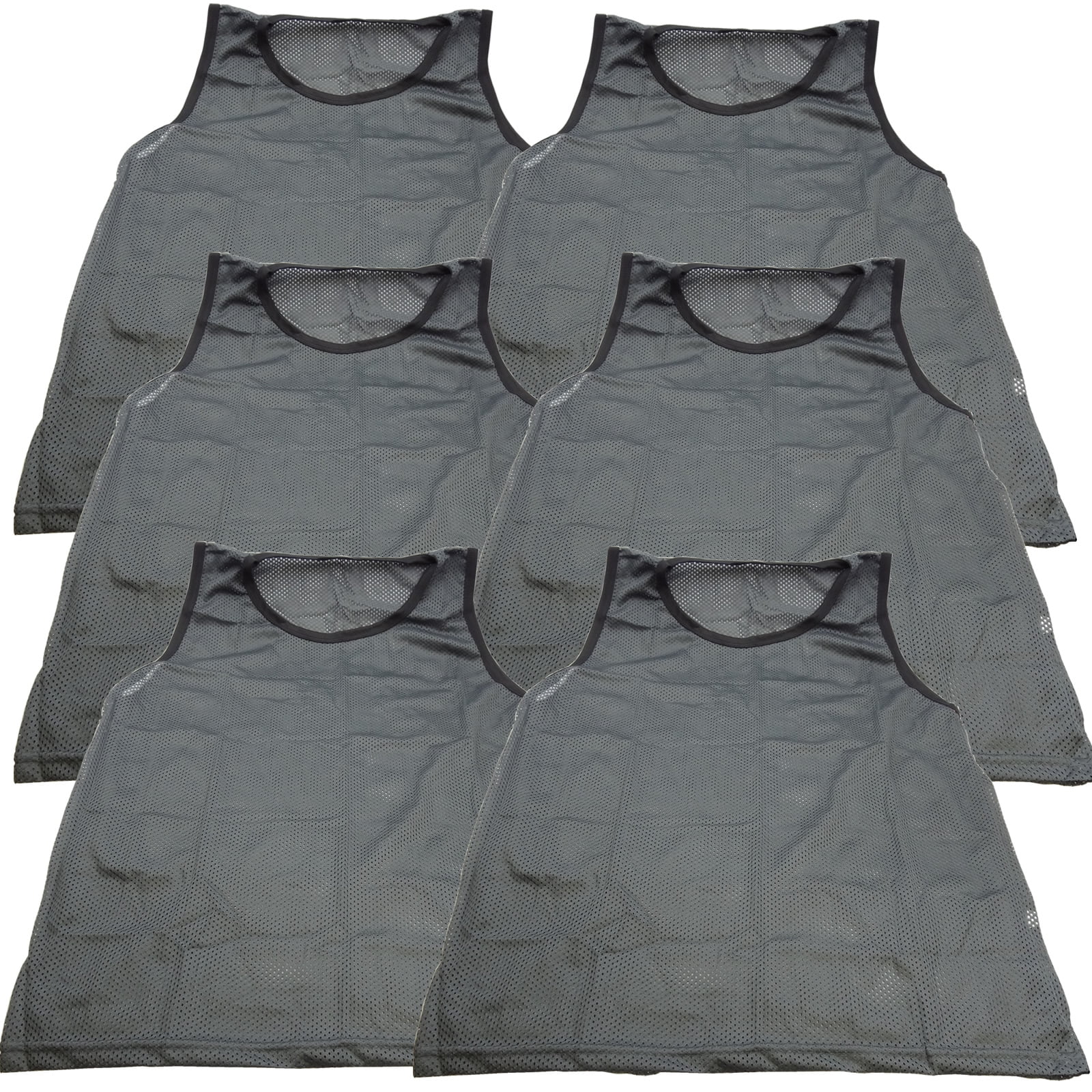Youth Gray Scrimmage Training Vests Pinnies, Quantity 6