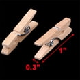 thumbnail image 2 of Uxcell Clip de foto de bricolaje de madera color madera 100pcs, 2 of 5