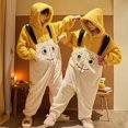 thumbnail image 1 of Onesies-Pijama de una pieza con capucha y cremallera para mujer y hombre, ropa cálida para el hogar, mono de una pieza, 1 of 4