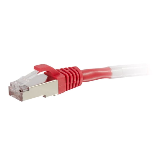 C2G Câble de Réseau Ethernet Cat5e 100 Pieds Sans Accroc Blindé (STP) - Rouge - Câble de Patch - RJ-45 (m) vers RJ-45 (m) - 100 Pieds - STP - CAT 5e - Moulé, Torsadé - Rouge