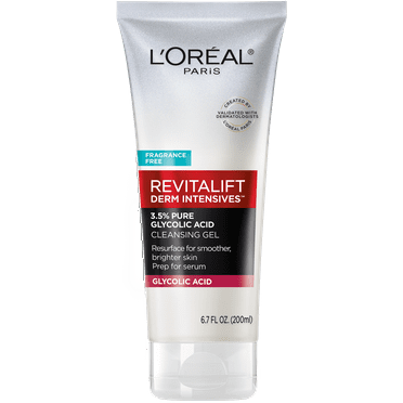 L'Oreal Paris Revitalift Derm Intensives Pure Glycolic Acid Cleansing Gel, 6.7 fl oz