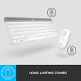 thumbnail image 6 of Logitech MK470 Slim Wireless Keyboard and Mouse Combo - Modern Compact Layout, Ultra Quiet, 2.4 GHz USB Receiver, Off White, 6 of 15