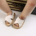 thumbnail image 7 of Luxalzxs Infant Baby Boys Girls Summer Sandals Open Toe Outdoor First Walkers Shoes Newborn Non Slip Soft Sole Lightweight Comfort Indoor Flat Slippers Crib Walking Shoes 0-15 Months, 7 of 7