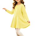 thumbnail image 5 of Auroural Girls Long Sleeve Sweatshirt Dress Casual Round Neck Flared Play Dress for Kids Daily Outfits, 5 of 6