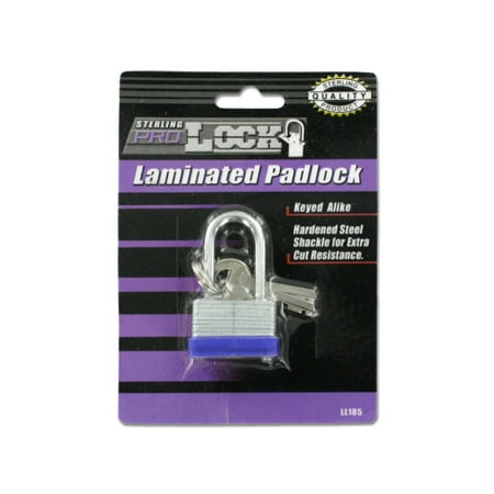 Laminated Steel Shackle Padlock With Keys (Pack Of 24)