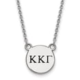 thumbnail image 1 of Sterling S. Rh-plated LogoArt Kappa Kappa Gamma Sm Enl Pend With Necklace; 18 inch; for Adults and Teens; for Women and Men, 1 of 2