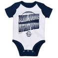 thumbnail image 2 of Infant Mitchell & Ness Navy/White Penn State Nittany Lions 3-Pack Bodysuit, Bib and Bootie Set, 2 of 5