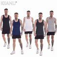 thumbnail image 2 of Keanu Mens Ribbed Cotton Blend Fitted Vest Top (Pack of 6), 2 of 4