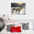 thumbnail image 4 of COMIO Wolves In The Snow Wolf Canvas Wall Art - Wolf Poster Wildlife Pictures Animal Wall Decor for Bathroom Diningroom, 4 of 4