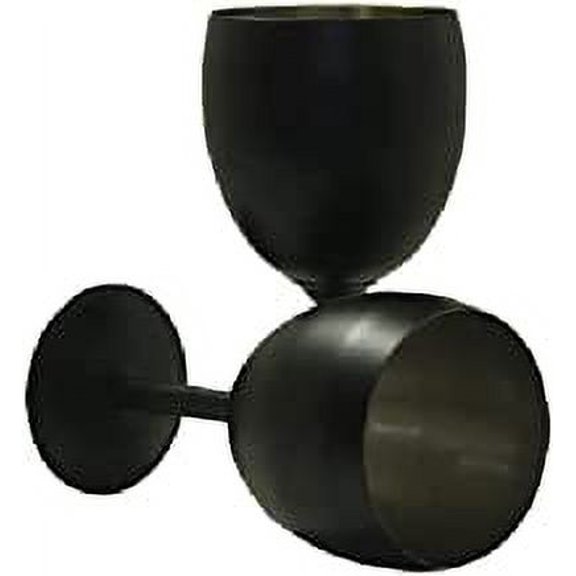 iKonbi Stainless Steel Black Matte Wine Glass- Set of 2 Black Matte 250 ml