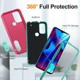thumbnail image 2 of for Motorola Moto G Play (2023) Case Kickstand Durable 3-Layer Military Grade Protective Cover Hybrid Silicone Heavy Duty Rugged Shockproof Screen Lip Raised Protection Cover,
Rose+Mint, 2 of 9