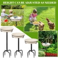 thumbnail image 4 of 35.5In Freestanding Birdbaths Bowl Outdoor, Standing Garden Bird Bath Bird Feeder Bowl with Metal Stake, Detachable Decoration Spa Birdfeeder for Garden Patio Yard Lawn, 4 Spiky Feet (B), 4 of 8