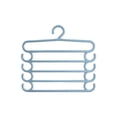 thumbnail image 1 of Dvruxg 5-Tier Multifunctional Pants Hanger Rack - Space Saving Closet Organizer for Pants, Belts & Ties - Durable Plastic Clips, 1 of 5