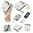 thumbnail image 1 of SaniMore for Samsung Galaxy Z Flip 5 (6.7" 2023) Case, PU Leather Zipper Cash Pocket, Crossbody Lanyard for Girls Women Card Slots, Stylish Shockproof Anti-drop Shell, White, 1 of 8