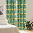 thumbnail image 3 of Ambesonne Wildlife 4-Panel Curtains, Elephants Hippos Horses, 56"x84", Sea Green Taupe, 3 of 4