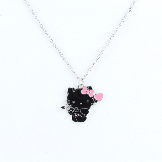 Sanrio Hellokitty collar de diamantes animados niña de dibujos animados princesa Kt gato amor lindo dulce cadena de clavícula joyería regalo de cumpleaños xuanjing unisex