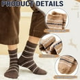 thumbnail image 4 of 5Pairs Mens Fuzzy Slipper Socks Soft Warm Fluffy Cozy Cabin Winter Sleeping Christmas Socks, 4 of 7