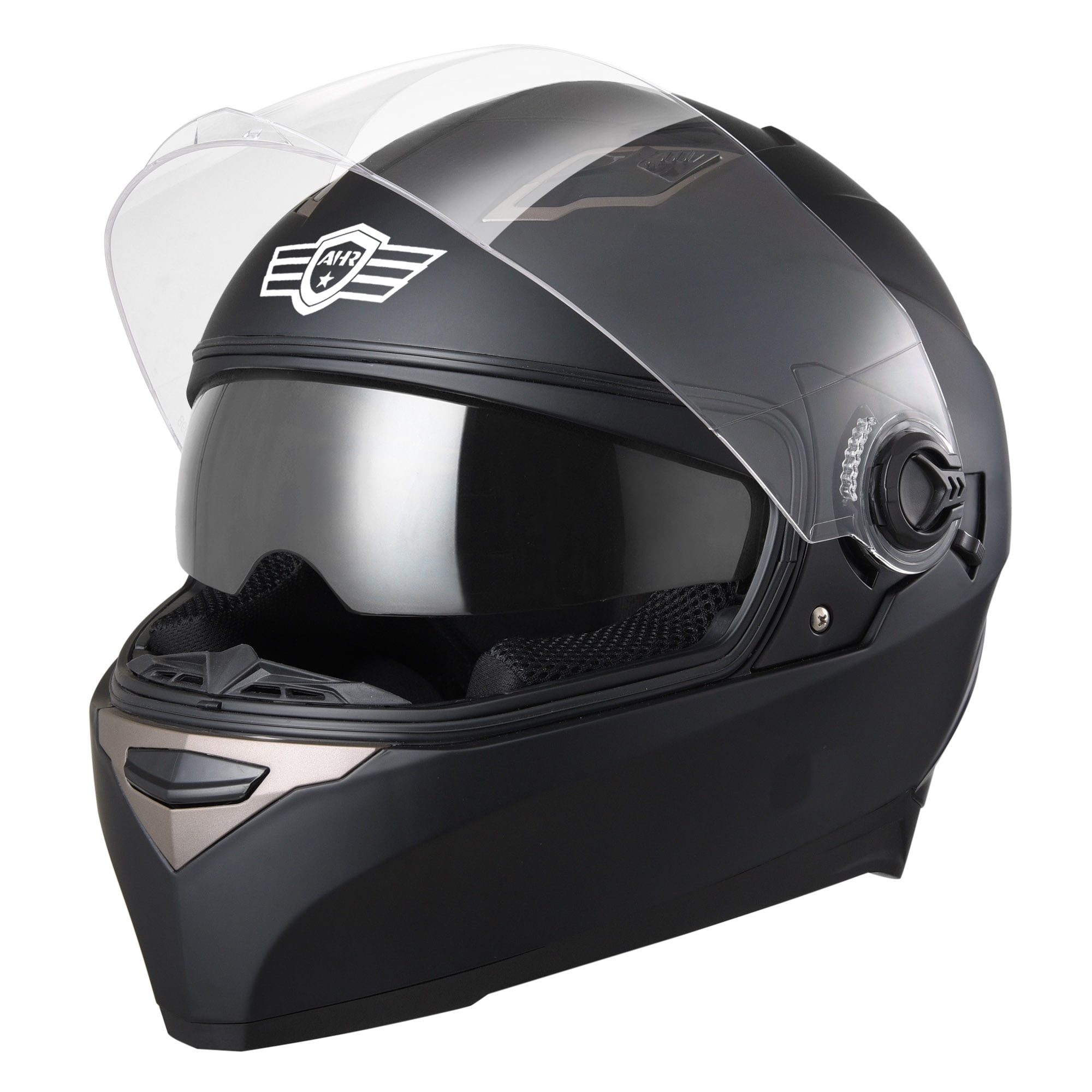 DOT Motorcycle Full Face Helmet Dual Visors Sun Shield Street Bike Touring ABS 