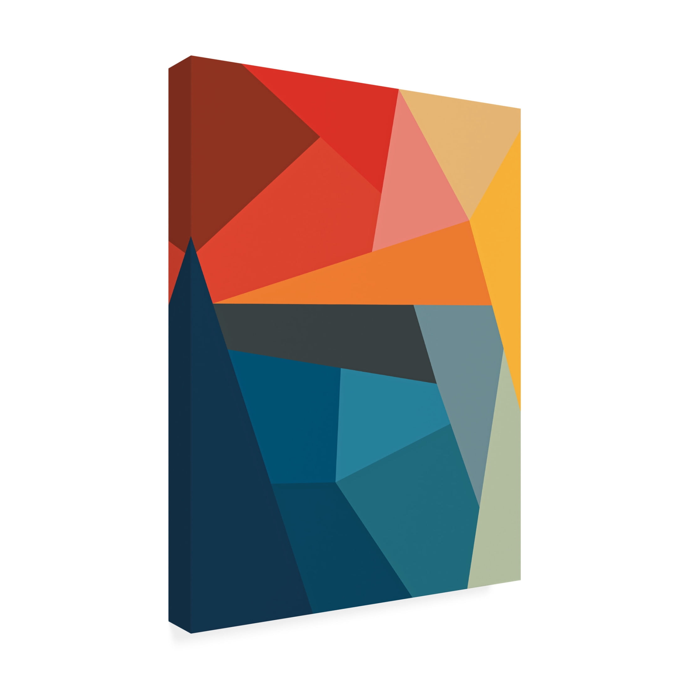 Canvas Wall Art - Tom Quartermaine 'Bold Colorful Geometric Prints 3' Wall Art for Living Room, Bedroom, or Office Décor by Trademark Fine Art - 24 x 32 Inches