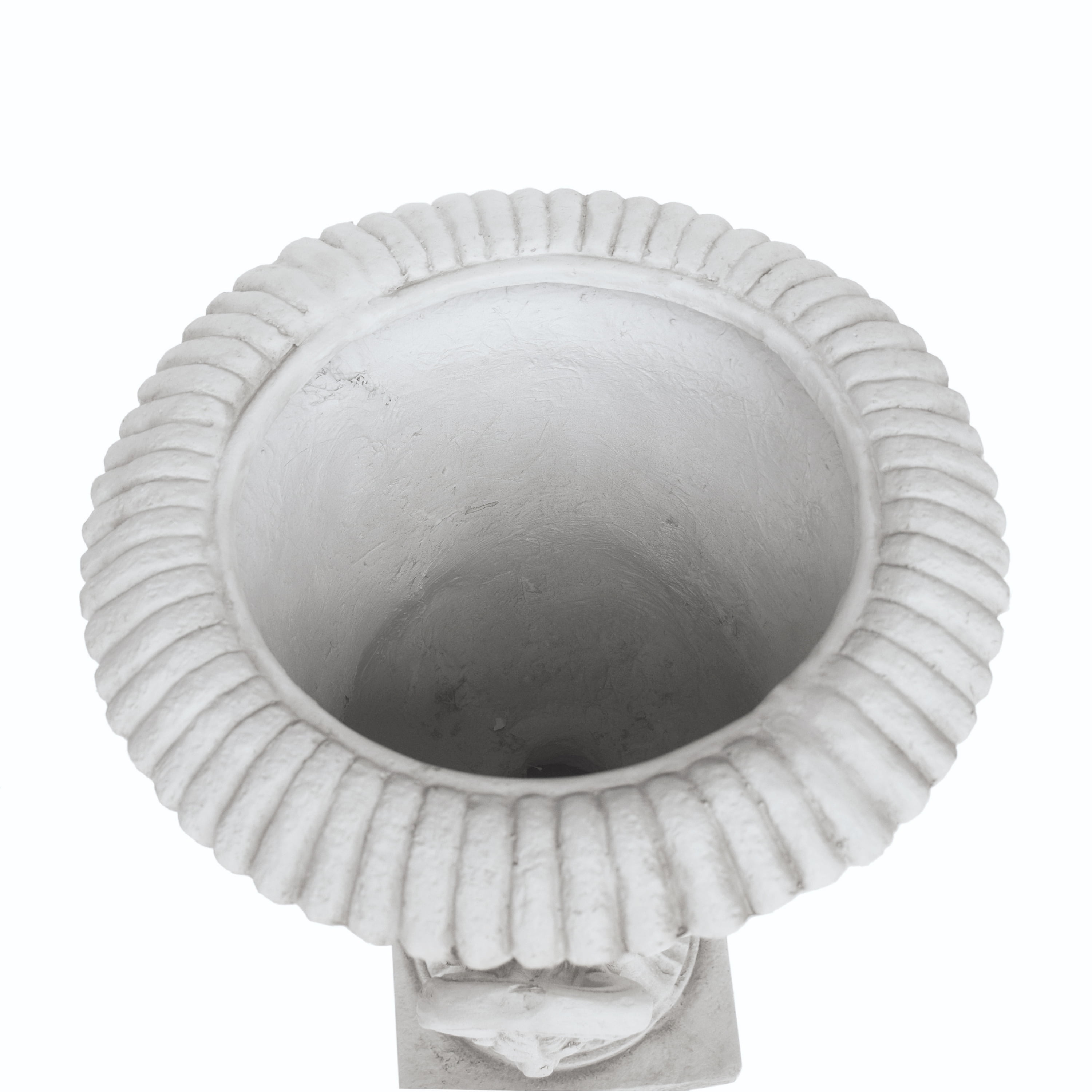 Alena Outdoor Light Weight Concrete Chalice Garden Urn Planter, Antique White