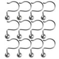 thumbnail image 6 of Utopia Alley Shower Hooks - Shower Curtain Rings for Bathroom - Rust Proof Shower Curtain Hooks for Shower Curtain or Liner - Set of 12, Brushed Nickel, 6 of 10