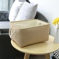 thumbnail image 2 of Collapsible Storage Baskets Bins, Foldable Felt Fabric Storage Basket Cube with Handle, Rectangular Shelf Storage organizer Basket for Toys Clothes Shoes, 2 of 5