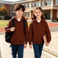 thumbnail image 6 of YunPes Unisex Kids Zip-Up Hoodie Boys & Girls Solid Casual Hooded Jacket Teen Spring Fall Outerwear School Daily Clothes, 6 of 9