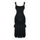 thumbnail image 4 of Vestidos góticos largos de verano sin mangas para mujer de Naughtyhood, vestido steampunk de tiras en capas con corsé con cremallera, cuello regular, falda con volantes, vestido formal de encaje,, 4 of 6