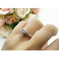 thumbnail image 4 of Halo Promise Round Ring Black CZ 925 Sterling Silver Size 10, 4 of 7
