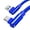 Blue, variant on Borz 6 ft Type C Cable to USB Type C Cable, Gray