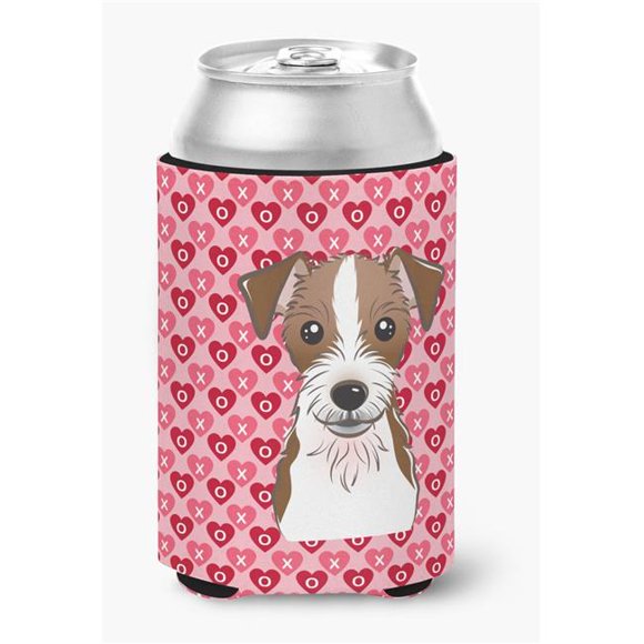 Carolines Treasures BB5272CC Jack Russell Terrier Hearts Can or Bottle Hugger