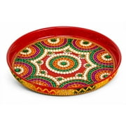 Beautiful Handmade Festival Collection Pooja Plate 11" Decorative Pooja Thali