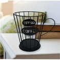 thumbnail image 6 of Coffee Pod Holder, Mug Shape Coffee Capsule Container, Vintage K-Cup Storage Organizer, Universal Coffee Creamer Storage Basket for Home Counter Coffee Bar Decor, Black, 6 of 8