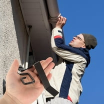 Beaupretty Rain Chain Cup Hook Dark Brown Iron for Balcony Use with Rust-Resistant Painted Adapter 2Set