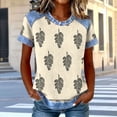 thumbnail image 2 of Tops de Manga Corta para las Mujeres de Cuello Redondo de Ajuste Suelto de Color Sólido Camiseta de Manga Corta Blusa Tops Sueltos, 2 of 5