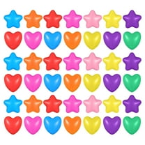 GOOHOCHY 100Pcs Multi-Colored Star And Heart Shaped Plastic Ocean Ball For Indoor Playpen Balls And Parties