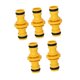 thumbnail image 2 of 5 conectores para manguera de jardín, herméticos, de conexión rápida, doble macho, para de riego de jardín exterior. Amarillo, 2 of 9
