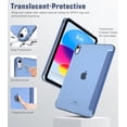 thumbnail image 4 of TiMOVO Case for iPad (A16) 11th Generation 11 Inch 2025/iPad 10th Generation 10.9 Inch 2022, Slim Stand Cover with Hard Translucent Back, Support Touch ID, Auto Wake/Sleep, Abyss Blue, 4 of 8