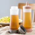 thumbnail image 4 of Plastic Squeeze Bottle Reusable Condiment Dispenser Salad Sauce Jam Ketchup Container for Luncheon Kitchen Picnics (Grey), 4 of 9
