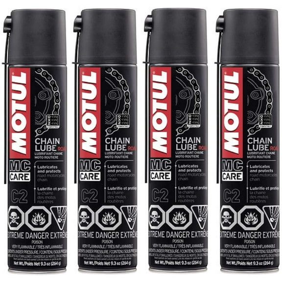 Motul 103244 Set of 4 C2 Chain Lube Road 9.3-Ounce Cans