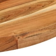 thumbnail image 4 of vidaXL 27.6" Iron Solid Acacia Wood Round Outdoor Bistro Table, Natural, 4 of 10