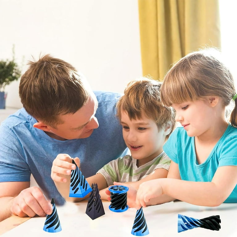 NHJGYSDY Cono a spirale stampato in 3D, piramide impossibile, scultura antistress, mini vortice, illusione, giocattolo da scrivania, regalo per bambini e adulti