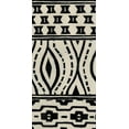 thumbnail image 2 of Vess, June Erica 18x32 White Modern Wood Framed Museum Art Print Titled - Tribal Pattern in Cream II, 2 of 4