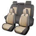 thumbnail image 2 of Car Seat Covers Full Set Fit for Toyota Prius 2001-2026, Premium Faux Leather Waterproof Breathable Anti‑Slip Seat Protectors, Gray&Beige, 2 of 7