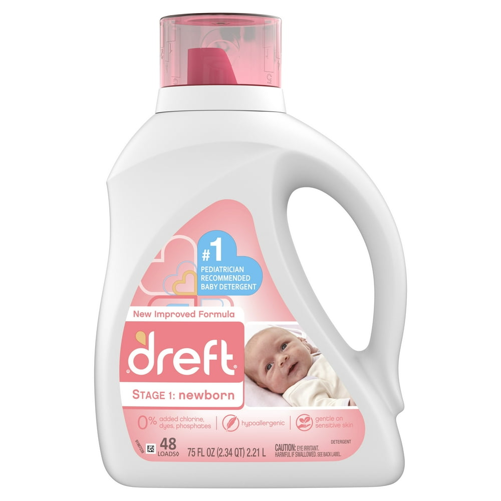 Dreft Stage 1 Newborn Baby, 48 Loads Liquid Laundry