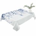thumbnail image 2 of Blue Grey Eucalyptus Leaves Table Cloth Waterproof Tablecloths, Spring Rustic Botanical Tablecloth Dining Table Cover for Kitchen Party Tabletop Outdoor, Rectangle Tablecloth 60x84 Inch, 2 of 9