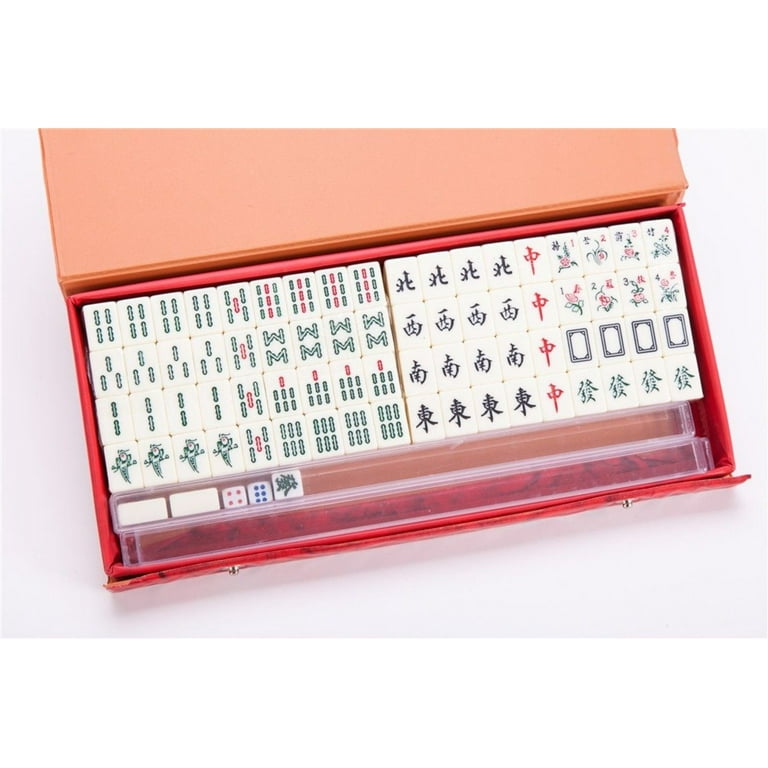 Portable Complete Mahjong Game Set Board Game with Carrying Case mahjong  Activity Game Tiles Game and 2 Blank Tiles for Travel - AliExpress