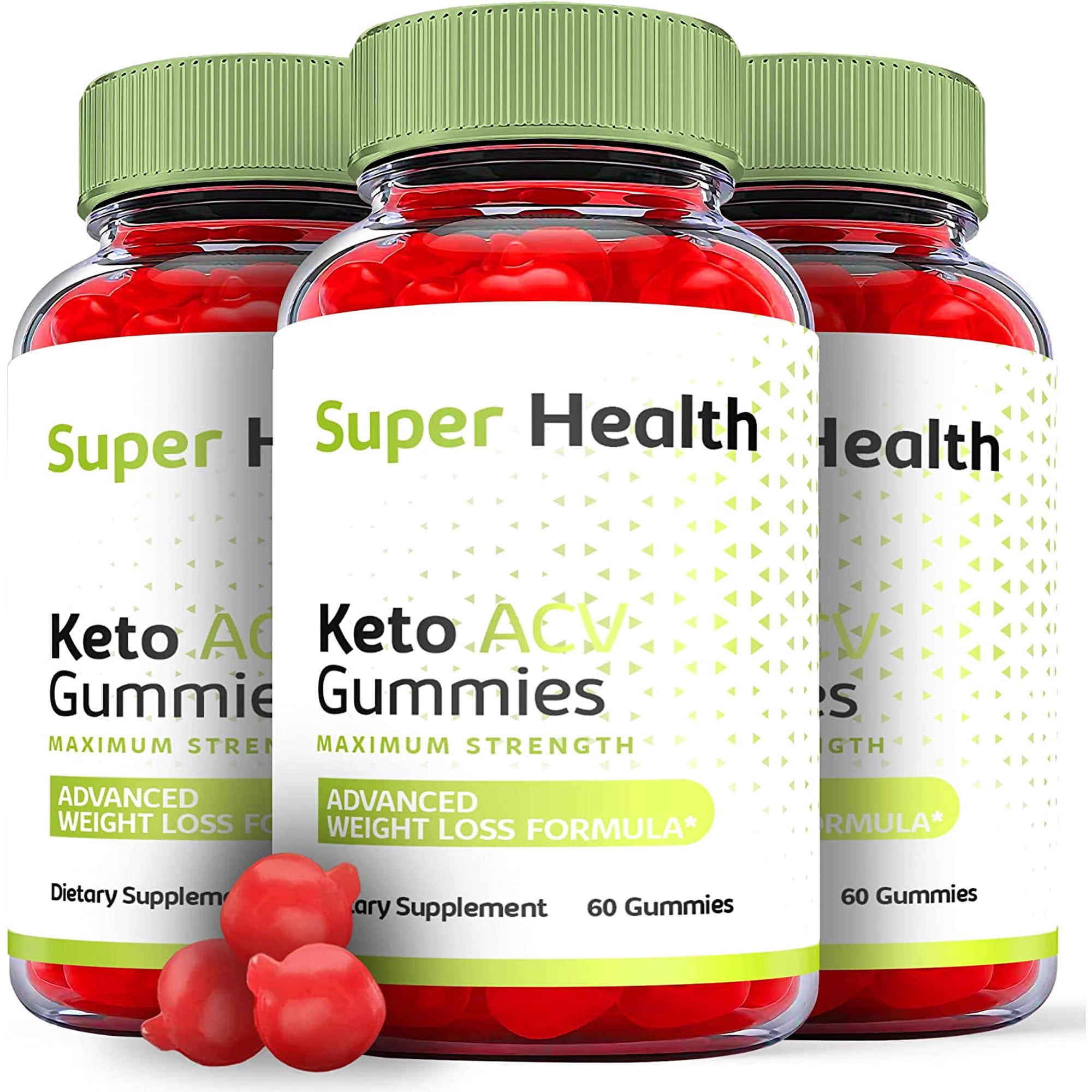 (3 Pack) Super Health Keto ACV Gummies - Supplement for Weight Loss - Energy & Focus Boosting Dietary Supplements for Weight Management & Metabolism - Fat Burn - 180 Gummies