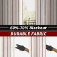 thumbnail image 3 of EcoNesxp Rideaux Occultants en Mélange de Lin Style Ferme pour Chambre, Rideaux Occultants en Mélange de Lin Style Ferme, Rideaux en Lin à Rayures Verticales Imprimées pour Chambre, Isolés, Rustiques, Rouille, Doublure à Oeillets, Traitement, 3 of 5